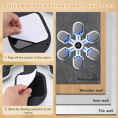 Bluetooth Wall-Mounted Boxing Machine with Music - 9 Modes, Electronic Punching Bag for Kids & Adults