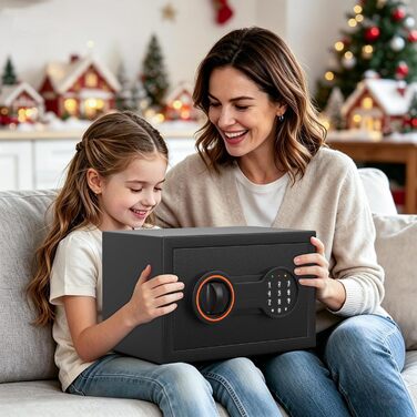 Сейф для дому Mini Tresor з кодовим замком та ключем, вогнестійкий, 15л для грошей, ліків, цінностей