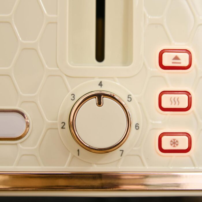 Набір чайник та тостер HOMCOM 1.7L, 4 тости, 7 рівнів підсмажування, автоматичне вимкнення, розморожування, підігрів, піддон для крихт, бежевий