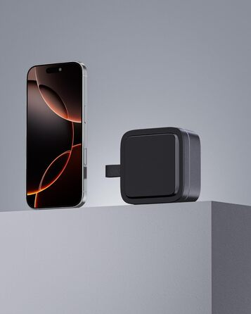 База для зарядки 3-в-1 для Apple: магнітна складна бездротова зарядка з MagSafe для iPhone 17/16/15/14/13/12, Apple Watch та AirPods Pro/4/3/2, чорний