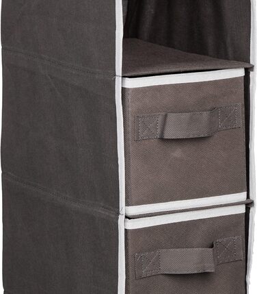 Органайзер для одягу Relaxdays з 7 відділеннями та 2 шухлядами, сірий, 106 x 16,5 x 31 см