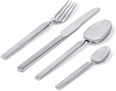 Alessi 4180S24 24-Piece Stainless Steel Silver Flatware Set