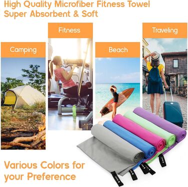 Набір рушників з мікрофібри 2 шт. | 180x60 см (великий) + 80x40 см (малий) | Швидковисихаючі рушники для спорту, пляжу, тренажерного залу (Помаранчевий)