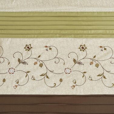Шторка для душу Madison Park Serene, 183x183 см, зелена, з квітковим візерунком, з штучної шовковистої тканини, для ванної кімнати