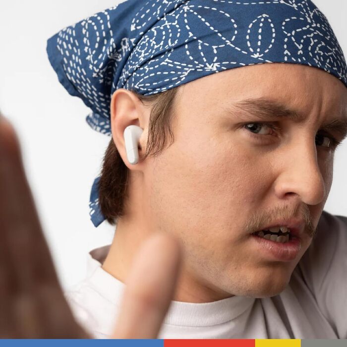 Навушники Skullcandy In-Ear Wireless з активним шумозаглушенням, 27 годин роботи від акумулятора, мікрофоном, сумісні з iPhone, Android та Bluetooth-пристроями (Білий, Rail)