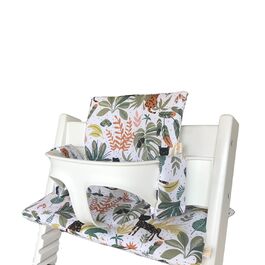 Дитяча подушка LUCCA для стільчика Stokke Tripp Trapp, водонепроникна, легка чистка, джунглі бірюзові/білі