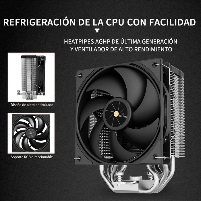 Thermalright Assassin X 120R Black - Кулер для CPU з цифровим дисплеєм, підтримка AM4/AM5, Intel LGA1851/1700/1150/1151/1200
