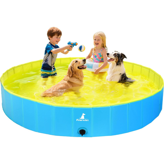 Дитячий басейн для собак, котів та цуценят XL (120x30 см) / XXL (160x30 см), PVC, з неслизьким покриттям