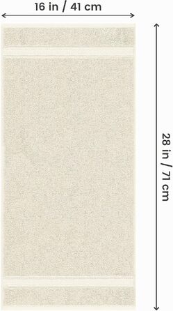 Набір преміум рушників для рук Utopia Towels, 100% бавовна, ультрам'які та гігроскопічні, 600 г/м², слонова кістка, 40.6 x 71.1 см, 6 шт.