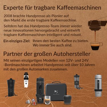 Handpresso - Travel Press with Bag | 0.35 Liters (2-3 Cups) | French Press Stainless Steel | Double-Walled Insulated Coffee Press | Thermo French Press Small for Camping or Travel