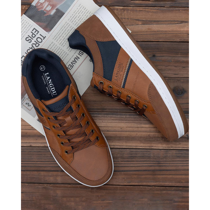 Чоловічі кросівки для відпочинку та ходьби: легкі, дихаючі, розмір 41-46 EU (43 EU), колір коричневий