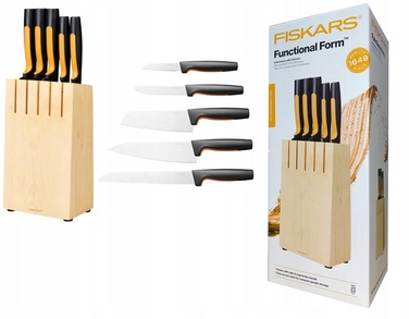 Набір ножів у підставці Fiskars Functional Form, 5 предметів