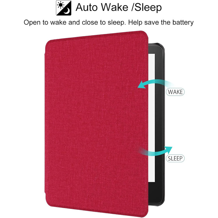 Чохол WALNEW для Kindle Paperwhite 11 (M2L3EK, M2L4EK), червоний, з авто-вимиканням