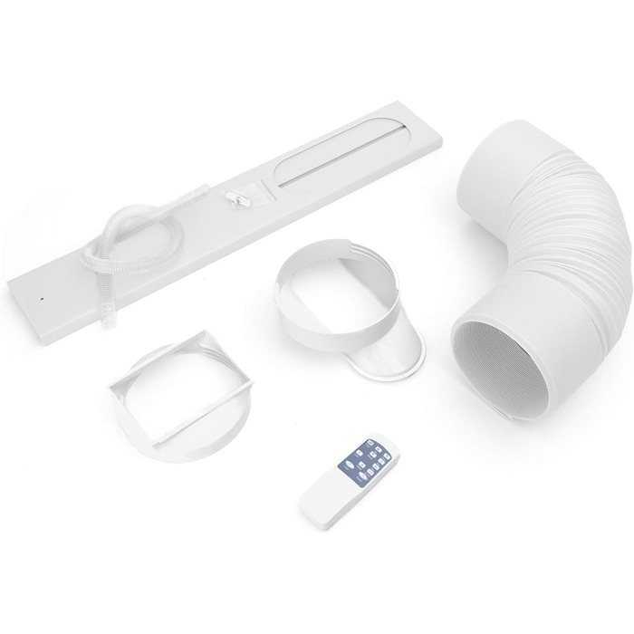 Мобільний кондиціонер IPOTOOLS 9000 BTU з витяжною голкою: охолодження, вентиляція, осушення. Білий