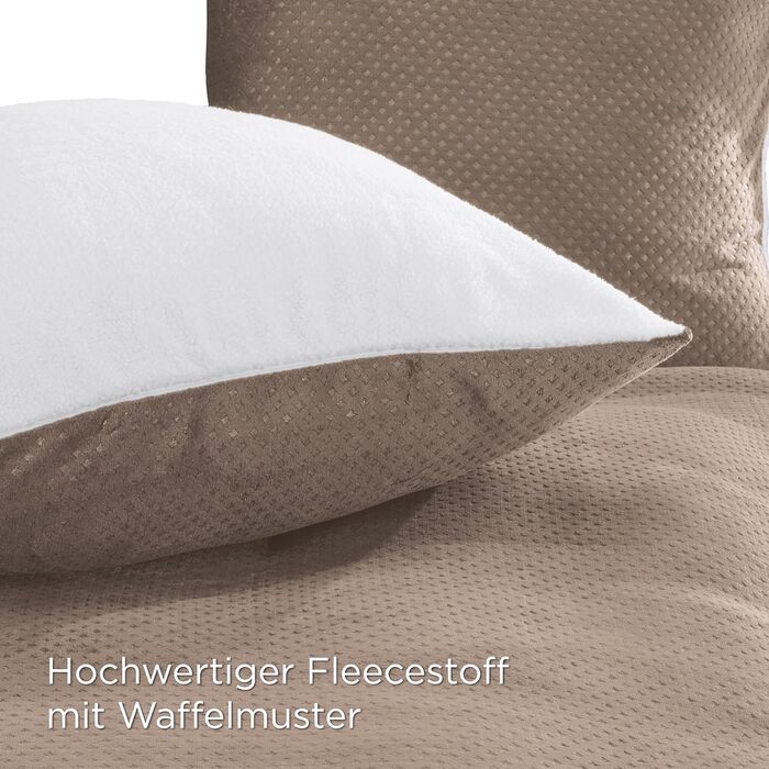BEDSURE Комплект постільної білизни: тепла флісова ковдра 155x220 см та 2 наволочки 80x80 см, комплект для двоспального ліжка, колір хакі