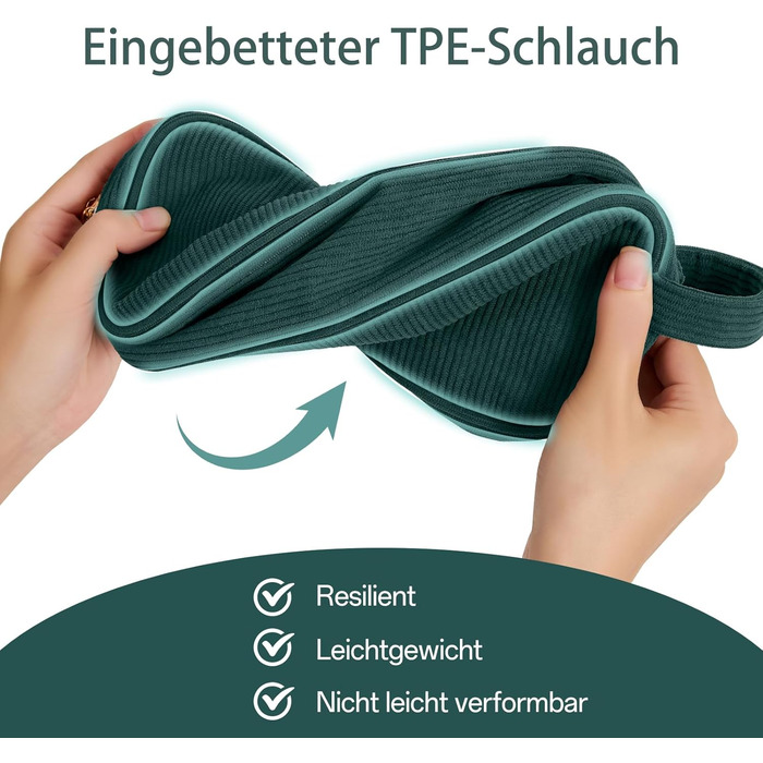 Косметичка жіноча KALIDI з корду, з відділеннями, металева блискавка, для подорожей, зелена