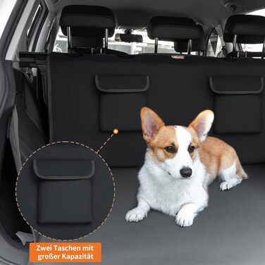 Захист для багажника Toozey: водовідштовхуючий, міцний, легкий у догляді. Килимок для багажника для собак, підходить для легкових автомобілів, позашляховиків, вантажівок. Чорна кромка, стандартний чорний колір.