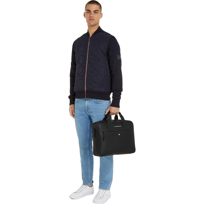 Сумка для ноутбука Tommy Hilfiger Essential PU, чорна, чоловіча