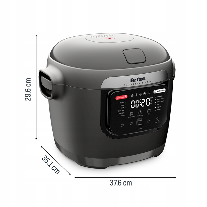 Мультиварка-тушківець Tefal Multicook&Stir MY720B, 6 л, 12 програм, функція перемішування