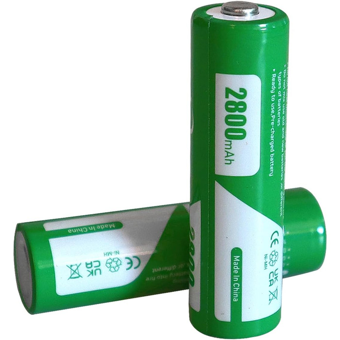 Набір акумуляторів SUNLYTOUR: 4 шт. AA 2800mAh та 4 шт. AAA 1100mAh Ni-MH з зарядним пристроєм, 1200 циклів заряджання