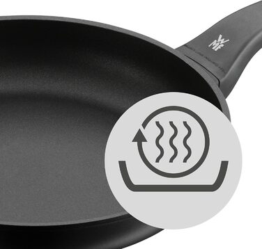WMF PermaDur Excellent Induction Pan Set, 2-Piece, Frying Pans 28 + 24 cm, Coated Aluminum, Heat-Resistant Plastic Handle