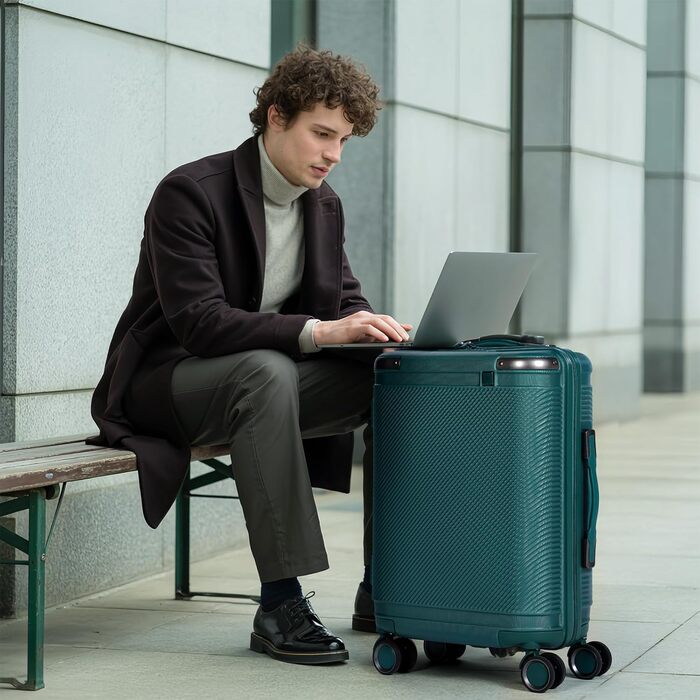 Набір валіз Tavoxda 3 шт. з TSA-замком, великі, для жінок та чоловіків, зелені