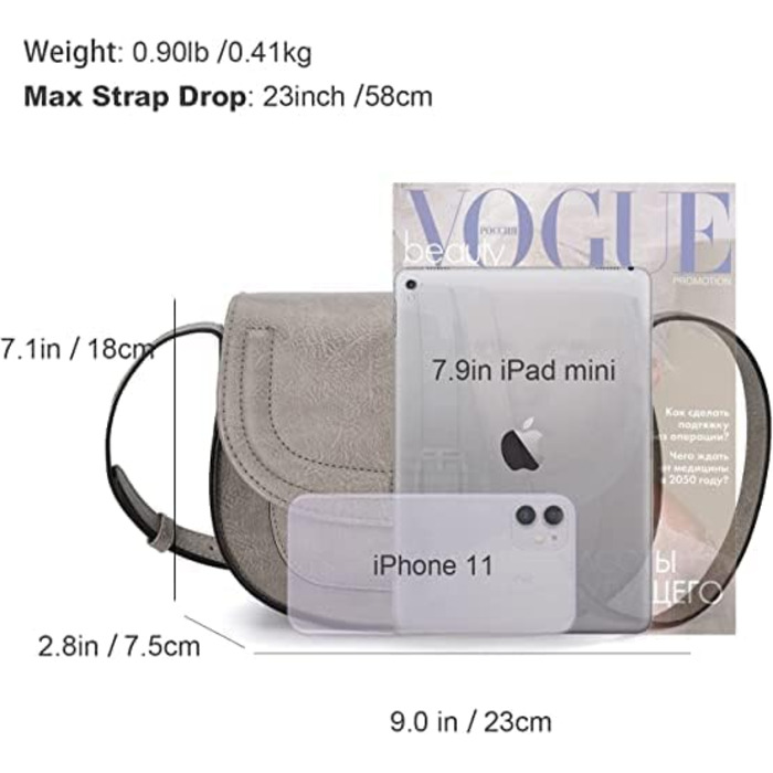 Сумка жіноча AFKOMST через плече з PU шкіри, маленька, регульований знімний ремінець - легка та стильна