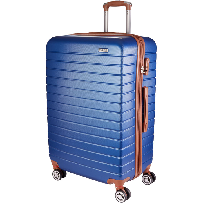 Набір валіз BruBaker Paris з трьох частин (M, L, XL) з жорстким корпусом, коліщата та замком-кодом. Валізи-тролі (M, L, XL) блакитного та коричневого кольорів.