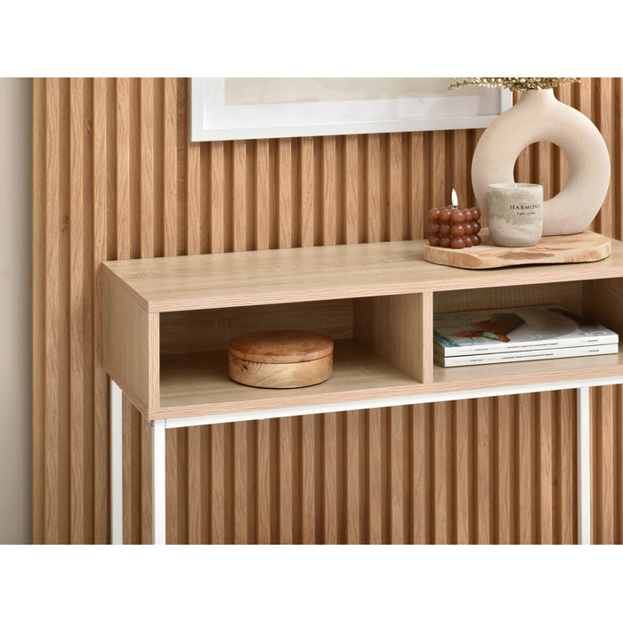 Консольний столик Mebel-Partner, чорний матовий, ламінована плита, 80x30x75 см