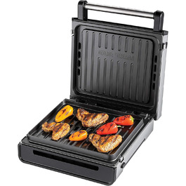 George Foreman Smokeless Grill - Indoor BBQ with Adjustable Temperature & Dishwasher-Safe Grill Plate