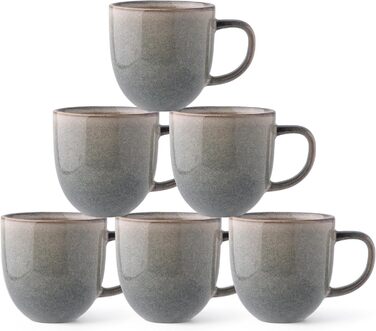 Набір глибоких тарілок GBhome з каменю (22см, 6 шт.) - для супу, пасти, страв