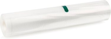 Вакуумний пакувальник Emerio з комплектом аксесуарів: 3м рулон фольги + 5 пакетів (20x30 см), кріплення для рулону, різак, для пакетів до 30 см, 120 Вт