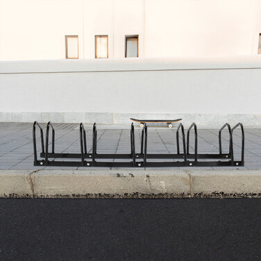 Relaxdays Black Bicycle Stand for 5 Bikes