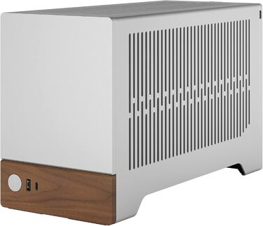 Корпус для ігрового ПК Fractal Design Terra Wood Walnut - mITX, PCIe 4.0, USB Type-C, анодований алюміній (срібло)