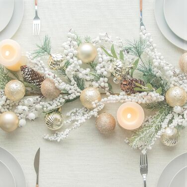 Кріплення для ялинки Busybee 30 шт. 6 см, ялинкові прикраси, пластикові кулі, кольору шампань