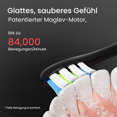 Oclean X Pro Elite: Електрична звукова зубна щітка з 7 насадками, підставка та чохол, чорна