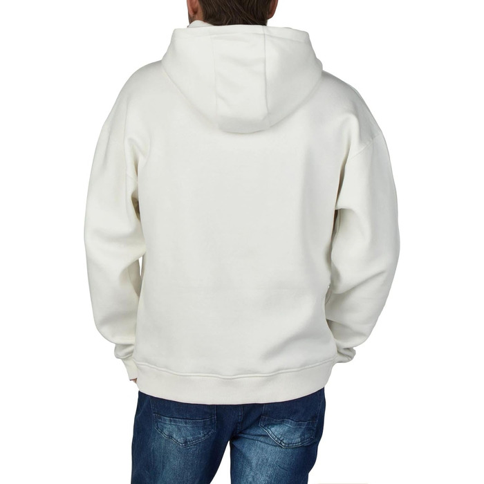 Чоловічий худі оверсайз DENIMFY DFMaxim з принтом, біле-бежеве (Offwhite-ash Beige), розмір 4XL, високоякісна бавовняна суміш