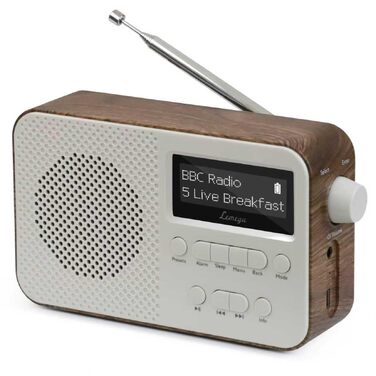 Портативне цифрове радіо LEMEGA PR2-Max DAB+/FM, Bluetooth 5.3, на батарейках AA, колір горіх