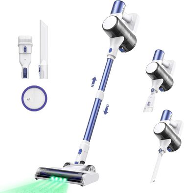 Ultenic U10 Ultra: Бездротовий акумуляторний пилосос з потужністю всмоктування 40000 Па, 40 хв роботи, світлодіодним індикатором та щіткою проти ковтунів для килимів, твердих підлог та шерсті тварин