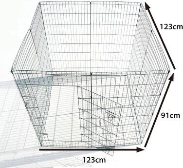 Клітка-манеж для цуценят та кроликів Ellie-Bo Easy-Up, 8-секційний, 91 см