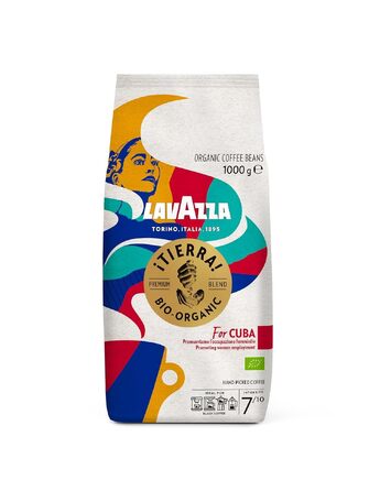 Кава в зернах Lavazza Tierra Bio-Arabica Cuba, органічна, для еспресомашин, легкий обсмаження, фруктово-квітковий смак, 1 кг