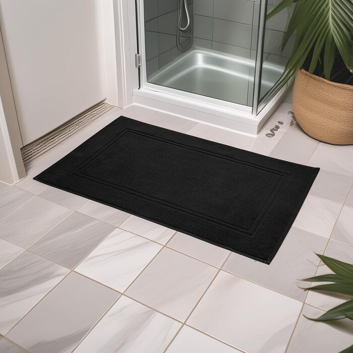 Набір рушників Tens Towels з 100% бавовни, 8 предметів: 2 великі банні рушники, 2 рушники для рук та 4 серветки, гігроскопічні та швидкосохнучі, чорні (50 x 80 см)