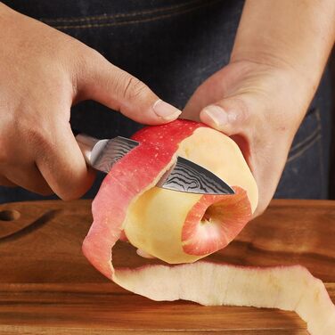 Ніж Sunnecko 9см для овочів та фруктів: універсальний кухонний ніж зі зручною ручкою з нержавіючої сталі