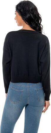 Чорний кардиган з довгим рукавом для жінок Satuun, V-подібний виріз, на ґудзиках, болеро, розмір XXL