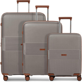 Набір валіз Cappuccino Eco Edition 3-в-1: розширювані, з TSA-замком та подвійними колесами