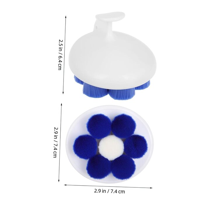 Bath Brush Body Shower Brush Luffa Back Scrubber Body Brush for Shower Washing Detachable Shower Accessories Back Brush Body Washer for the Body Bath Washer ABS Blue (1)