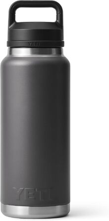 Термос-пляшка YETI Rambler 1 л, вакуумна ізоляція, нержавіюча сталь, герметична кришка з носиком, колір Антрацит