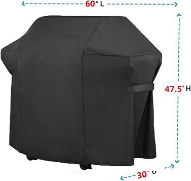 Чохол для гриля HONGCI 600D Oxford, водонепроникний, 152×76×120 см, захисна накидка для Weber, Brinkmann, Char Broil, Holland, Jenn Air, Landmann