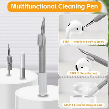 Набір для чищення клавіатури Alyvisun 11 в 1: для ноутбука, телефону, планшета, комп'ютера. Сірий