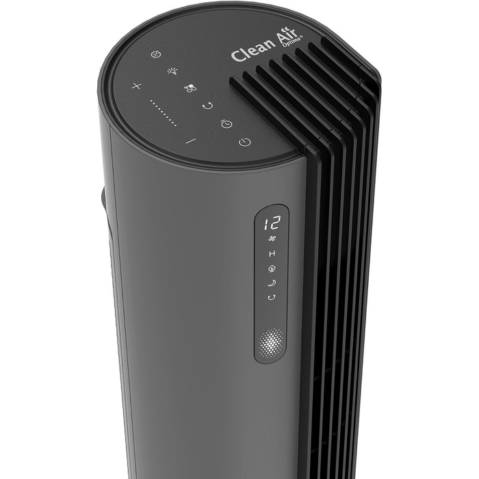 Вентилятор вежовий Smart Clean Air Optima CA-407 Luxus з фільтром, сірий/чорний - до 500 м³/год, з керуванням зі смартфона
